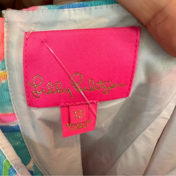 Lilly Pulitzer Pink and Blue Swim Coverup - Picture 11 of 12